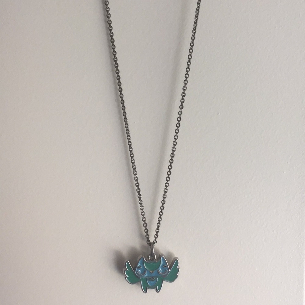 Green and Blue Owl necklace